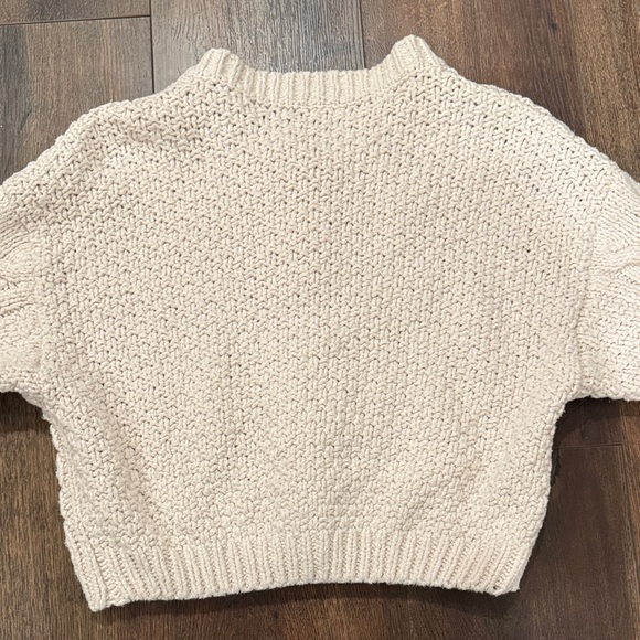 Free People Button-Up Cable Knit Cardigan - Cream NWOT size S - Picture 9 of 10